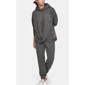 Under Armour Womens UA Rush Sweatshirt Fleece Wrap Pullover Loose Sz‎ Small Grey